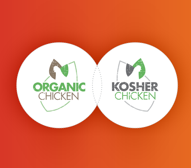 Organic and Kosher Chicken logos